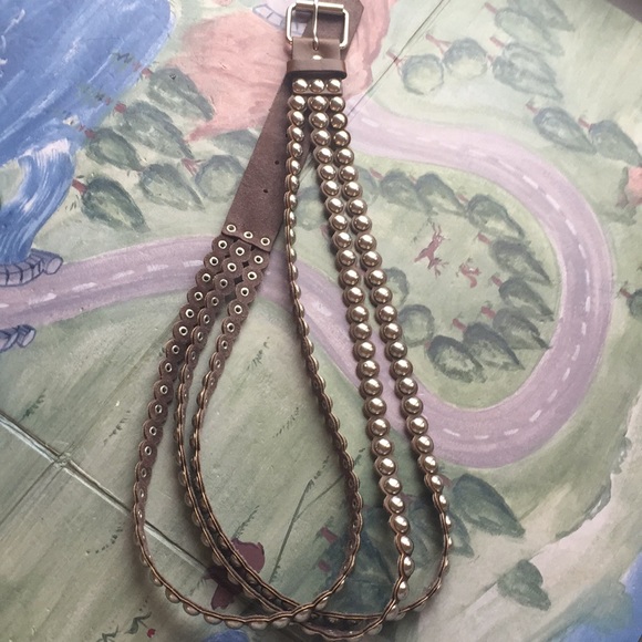 Brown belt with silver detail - Picture 2 of 2